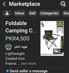 Foldable camping chair