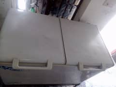 double door deep freezer in ok condition