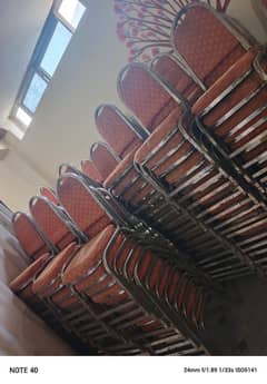 Tant chairs tables plates etc