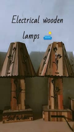 wooden lamps in different design