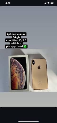 iphone xs max 64gb single sim pta