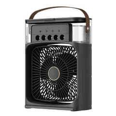 USB Mini Air Cooler 3 Wind Speed 3 Spray Modes  7 colour LED light