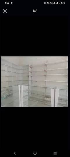 Shelves, iron Racks,Glass Counter