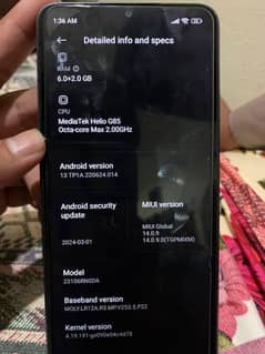 Redmi 13c 6 128gb with box and charger