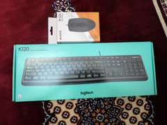 Logitech K120 Wired Keyboard And A4Tech Mouse