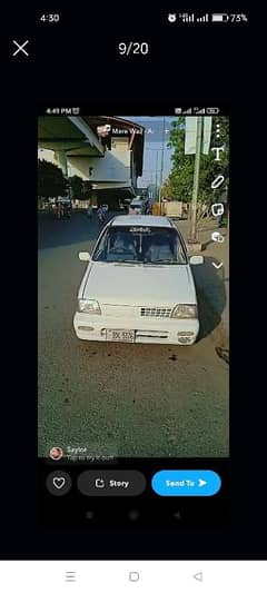 Suzuki Mehran VXR 2002, front r back r farsh original. allow wheel.