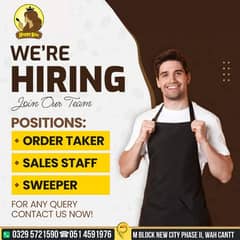 Job For A Restaurant 03085904529 text please don't call