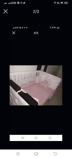 wooden baby cot