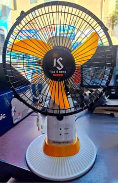 12V AC DC Rechargable Table Fan with Built in Battery High Speed