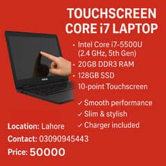 Touchscreen Core i7 Laptop | 20GB RAM | 128GB SSD | Windows 10 Pro