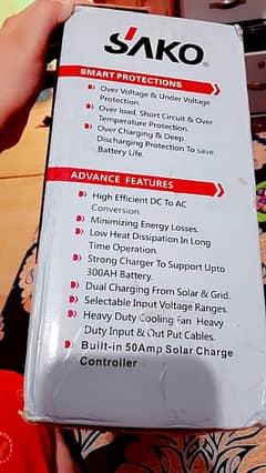 SAKO HY-BRID SOLAR INVERTER for urgent sale 2.4 kv 2400va/24v