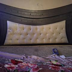 Bed with side table and mattress