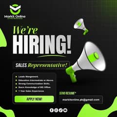 Sales person required for a real estate company