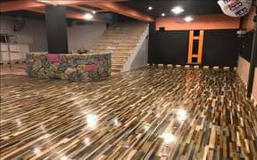 Agt wooden floor vinyl flooring Remote control curtains Plain curtains