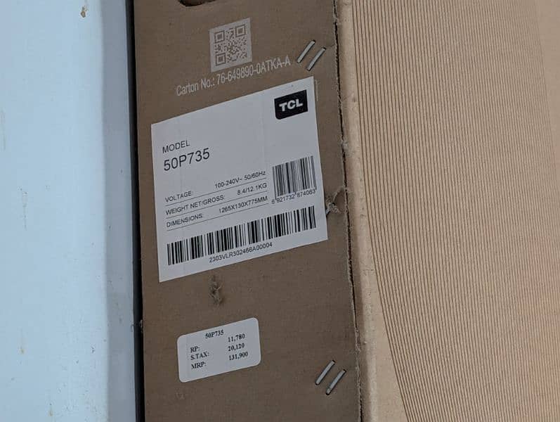 TCL 50 P735 10/10 fresh condition , box. open 13