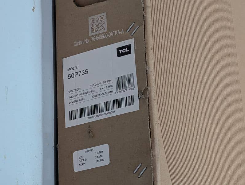 TCL 50 P735 10/10 fresh condition , box. open 14