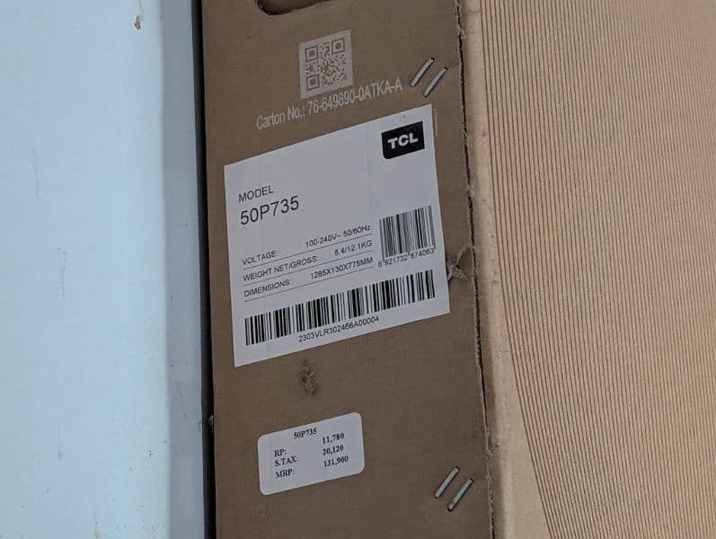 TCL 50 P735 10/10 fresh condition , box. open 16