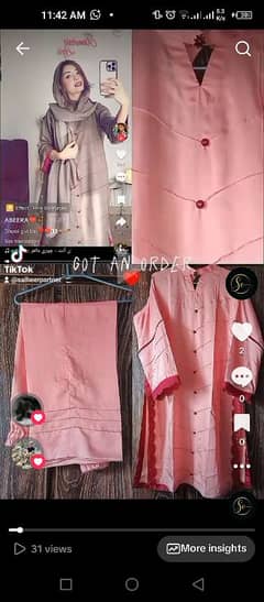 3pc customize dress of Abeera Khan dress