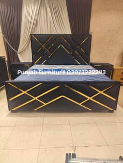 double bed, king size bed, side tables, home furniture, room furnitur