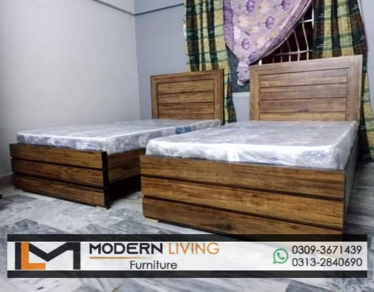 Stylish 2 single beds best quality in your choice colours 0