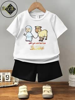 2 ps printed shirt and pant for eid