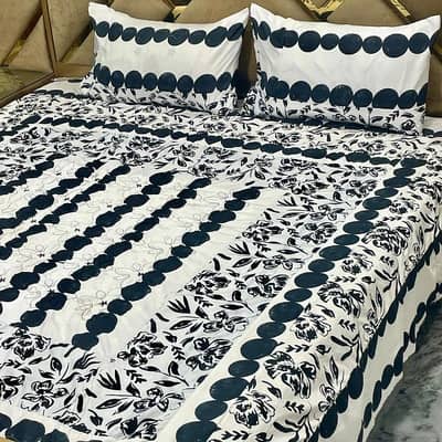 3Pcs Cotton Sotton Patchwork Double Bedsheets