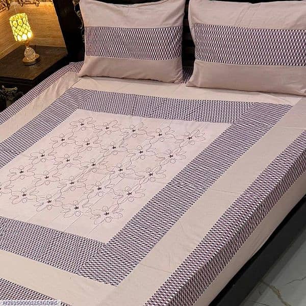 3Pcs Cotton Sotton Patchwork Double Bedsheets 2