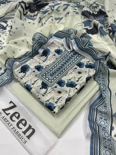 Zeen By: Arfat Fibrics Printed 3 pcs collection *Whatsapp:03030599345