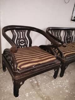 1 year used wooden sofas