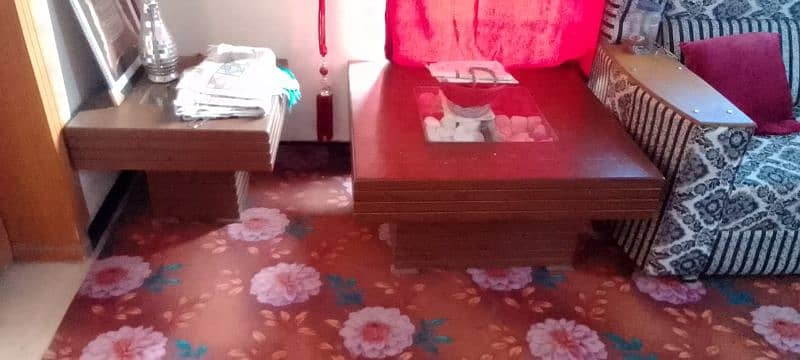 2 side tables 0ne center table  7 seater   3 month used 03339148842 15