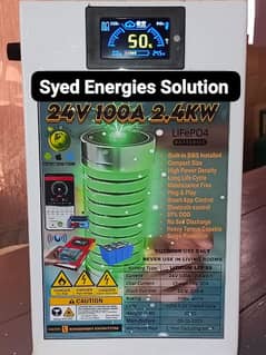 lithium battery 24v 100ah 2.5kw power wall