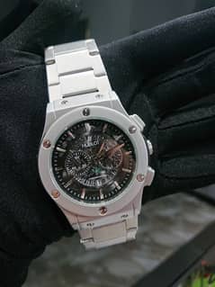 mens stainless steel watch heavy weight