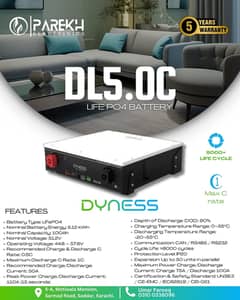 Dyness DL5.0C LiFePO4 Battery – 5.12kWh | 5-Year Warranty