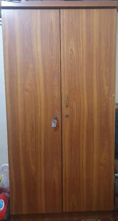 Spacious Wooden Double Door Wardrobe