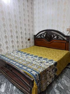 wooden bed