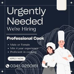 Required proffesional coock