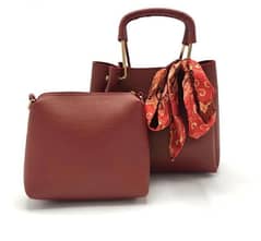 2 Pcs Brown Hand Bag For Womens