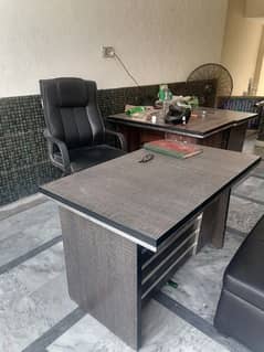 2 Office Tables & 2 Exexutive Chairs