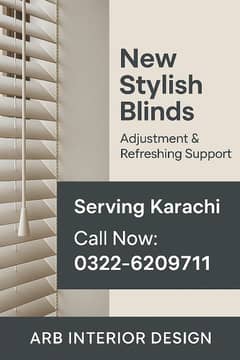 Stylish New Window Blinds And Repairing & Sell Karachi
