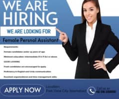 Need Female Office Assitent in Islamabad