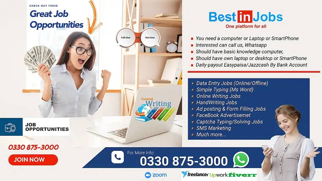 Assignment writing /Data Entry jobs work from home  Daily based Payout 2