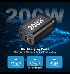 200W USB C Fast Charger Station