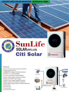 Solar Inverter, SunLife Inverter 4 & 6Kw, Best Price In Pakistan