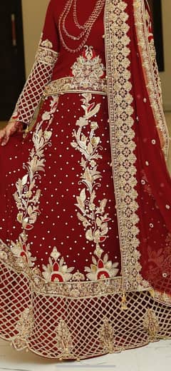 Mehroon lehnga barat