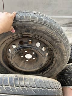 4 Euro Star tyres with rims 195/65 RS15