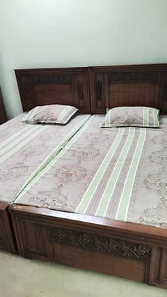single bed set with mattress and study table