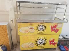 French fries stole with fryer and extra equipment