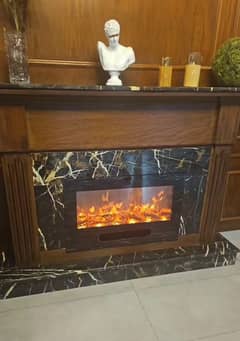 Electric fireplace | Marble fireplace | fire place | Pvc wall panel