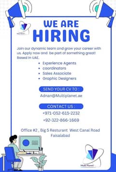 we are hiring experienced people for our UAE based company
