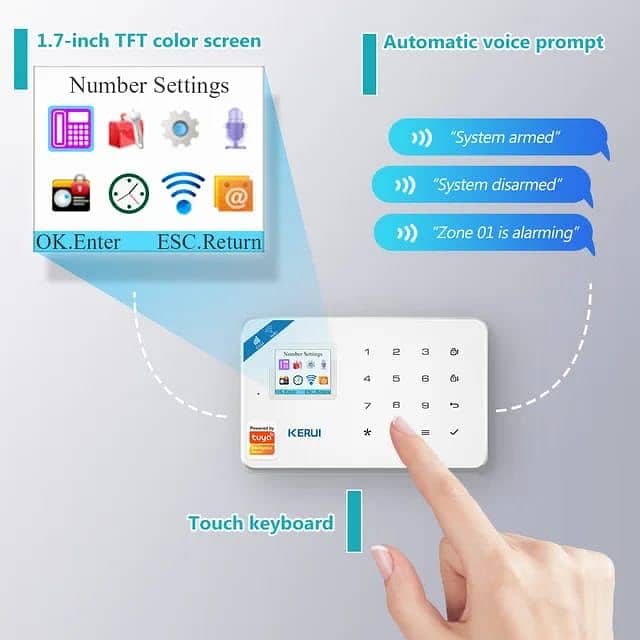 Burglar Alarm System Security Alarm system motion door sensor Tuya app 1